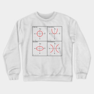 Conic Sections (Black) Crewneck Sweatshirt